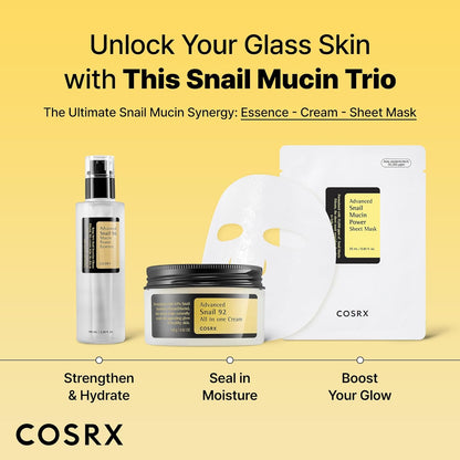 COSRX_Snail_Mucin_Sheet_Mask_10_EA_with_Snail_Mucin_Serum,_Self_Care,_Face_Masks_for_Dry,_Sensitive_Skin,_Not_Tested_on_Animals,_No_Parabens,_No_Sulfates,_Korean_Skin_Care