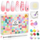 Z-Colorful Nail Sponge 150Pcs White Pat Painting Gel