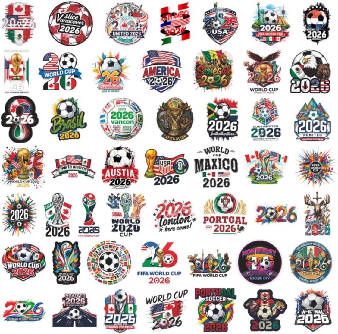 World_Cup_Football_Soccer_Stickers_Soccer_Water_Bottle_Stickers,Soccer_Party_Sport_Stickers_Vinyl_Waterproof_Laptop_Sticker,Graffiti_Decals_Gifts_for_Helmets_Scrapbook_Kids_Teens_Adults_50Pcs