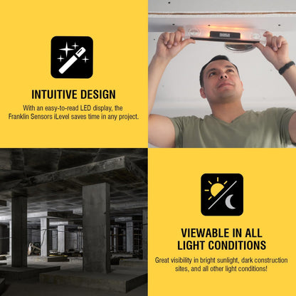 Franklin_Sensors_Light_Level,_Turns_Green_When_Level,_Digital/Electronic,_12-inch_Magnetic_Torpedo_Leveler,_Vertical_and_Horizontal_Leveling_Tool_with_2_Bubble_Vials,_Made_in_the_USA