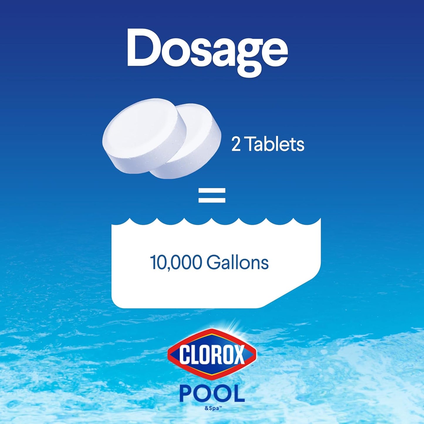 Clorox®_Pool&Spa™_XtraBlue_3”_Swimming_Pool_Chlorinating_Tablets,_Kills_Bacteria_&_Stops_Algae_(25_LB)