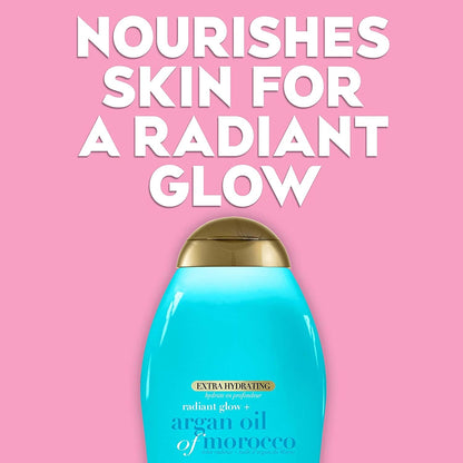OGX_Radiant_Glow_+_Argan_Oil_of_Morocco_Extra_Hydrating_Body_Wash_for_Dry_Skin,_Moisturizing_Gel_Cleanser_for_Silky_Soft_Skin,_Body_Wash_for_Women,_Sulfate-Free_Surfactants,_19.5_fl_oz