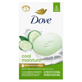 Dove Beauty Bar Soap Cool Moisture Scent, for Refreshed Skin, Leaves Skin Refreshed 3.75 oz