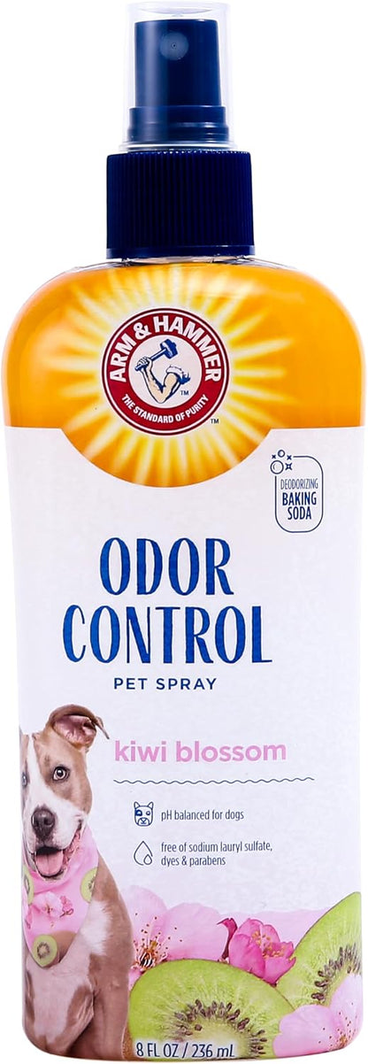 Arm_&_Hammer_for_Pets_Super_Deodorizing_Dog_Spray_with_Baking_Soda_for_Odor_Control_Freshens_Coat_Between_Baths_pH_Balanced_Formula_for_Dogs_Kiwi_Blossom_8_FL_OZ_Single_Dogs_and_Puppies_Grooming