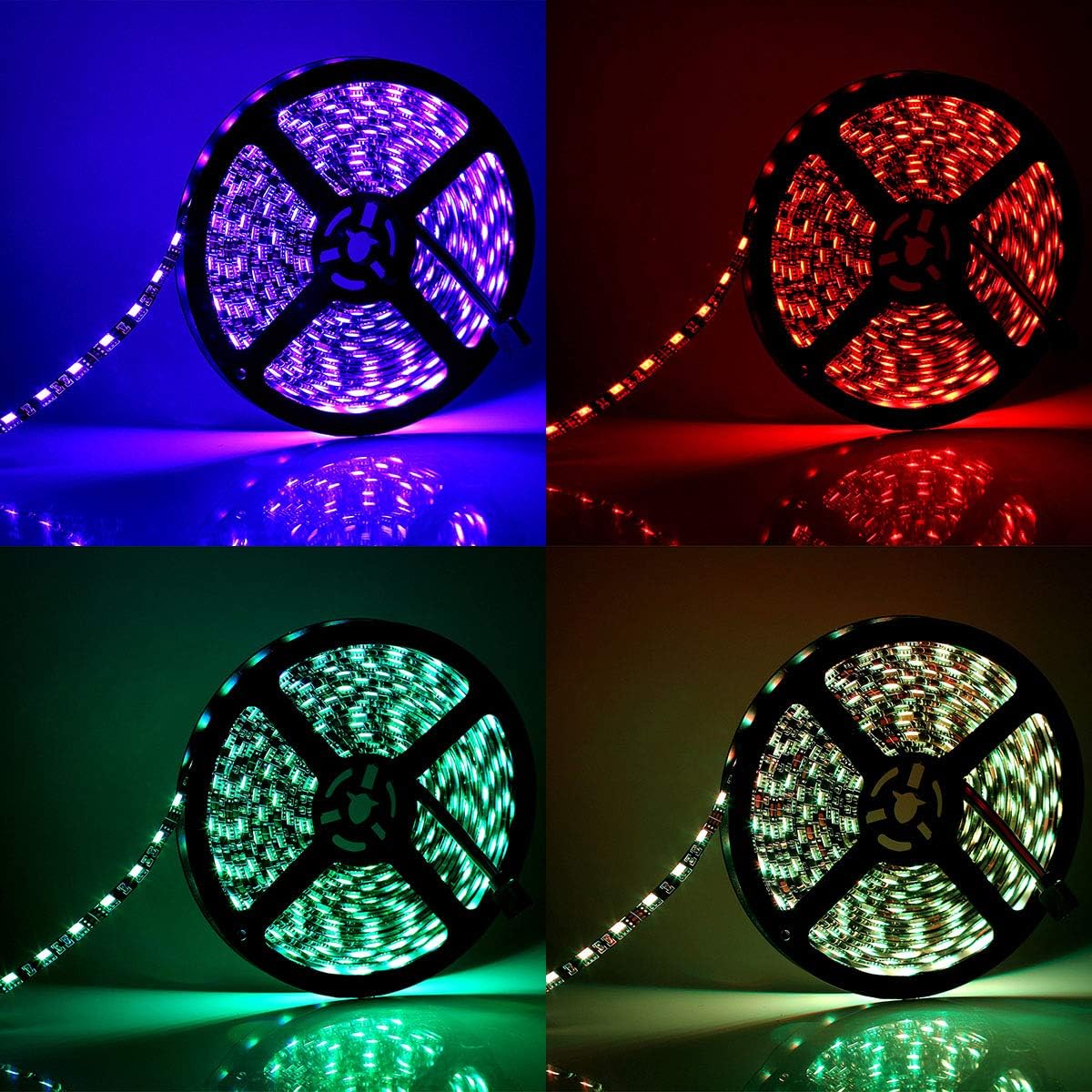 SUPERNIGHT_LED_Strip_Lights,_16.4FT_5M_SMD_5050_Waterproof_300LEDs_RGB_Color_Changing_Flexible_LED_Light_Strip_for_Bedroom,_TV_Back_Lighting,_Christmas,_Valentine's_Day_(Black_PCB)