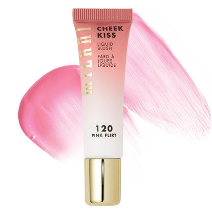 Milani Cheek Kiss Liquid Blush Makeup, Lightweight, Blendable &amp;amp; Buildable for Radiant Flushed Cheeks, Skin-Loving Formula - Pink Flirt