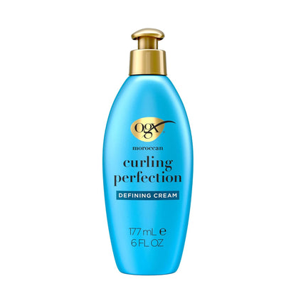 OGX_Argan_Oil_of_Morocco_Curl-Defining_Styling_Cream,_Anti-Frizz_Curl_Cream_for_Curly_Hair_&_All_Textures,_Cold-Pressed_Argan_Oil,_Paraben-Free,_Sulfate-Free_Surfactants,_Curly_Hair_Products,_6_oz