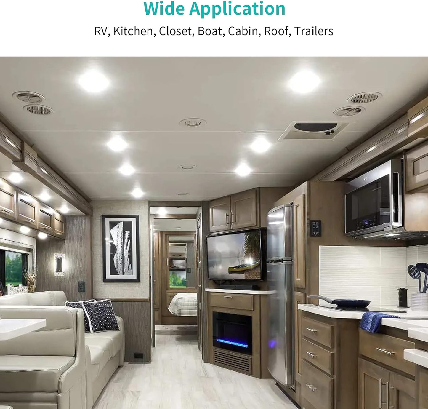 2/4/5_Pack_RV_LED_Ceiling_Puck_Light_RV_Boat_Interior_Light_DC_12V_Surface_Mount_Ceiling_Dome_Light,_4.5W_Panel_Downlight_for_Camper_Van_Travel_Trailer_Motorhome(Cool_White/Warm_White)
