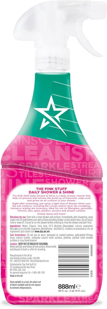 The_Pink_Stuff_Miracle_Daily_Shower_&_Shine_Spray_–_30oz_Bathroom_Cleaner_for_Glass,_Tile,_Mirrors_&_Chrome_–_Prevents_Soap_Scum_&_Watermarks_–_No_Rinse_Spray_&_Leave_Formula