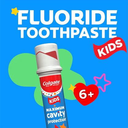 Colgate_Kids_Toothpaste_Pump_with_Fluoride_for_Cavity_Protection,_Ages_6+,_ADA_Accepted,_Bubble_Fruit,_4.4_Ounce,_6_Pack