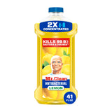 Mr. Clean Antibacterial All Purpose Cleaner, Floor Cleaner for Mopping Home, Bathroom, & Kitchen, Cleaning Liquid for Mop & Bucket, Cleaning Supplies, Multi-Surface Dilutable, Lemon, 99oz