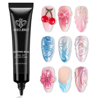 Modelones_3D_Gel_Nail_Art,_Sculpting_Gel_Glue_for_Molding,_Drawing,_Charms_&_Gems_Glue,_Nail_Stuff_for_Chrome_Powder_and_Rhinestone_Design_No_Wipe,_U_V_Light_Cured_Salon_&_DIY_Use