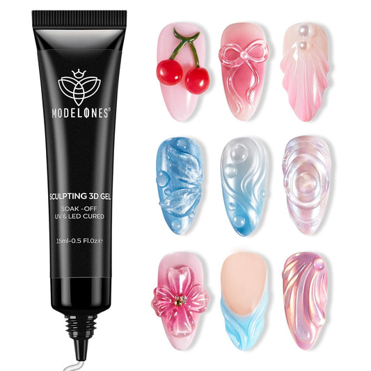 Modelones_3D_Gel_Nail_Art,_Sculpting_Gel_Glue_for_Molding,_Drawing,_Charms_&_Gems_Glue,_Nail_Stuff_for_Chrome_Powder_and_Rhinestone_Design_No_Wipe,_U_V_Light_Cured_Salon_&_DIY_Use