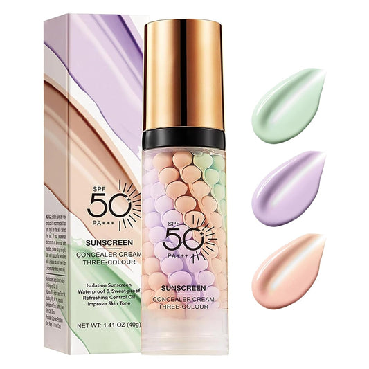 3_In_1_Primer_for_Face_Before_Makeup,_Sunscreen_Isolation_Cream_Face_Tinted_Moisturizer,_SPF_50,One_Step_Color_Corrector,_Makeup_Primer_Oil_Control_&_Concealer_Skin_Tone_Correcting,Mothers_Day_Gifts