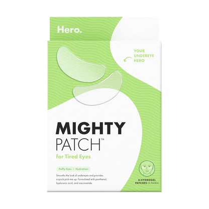 HERO_COSMETICS_Mighty_Patch™_for_Tired_Eyes_Patches_-_Soothing_Hydrogel_Patches_-_Awakens_and_Visibly_De-puffs_Undereyes_with_Multiple_Applications_(6_Count)