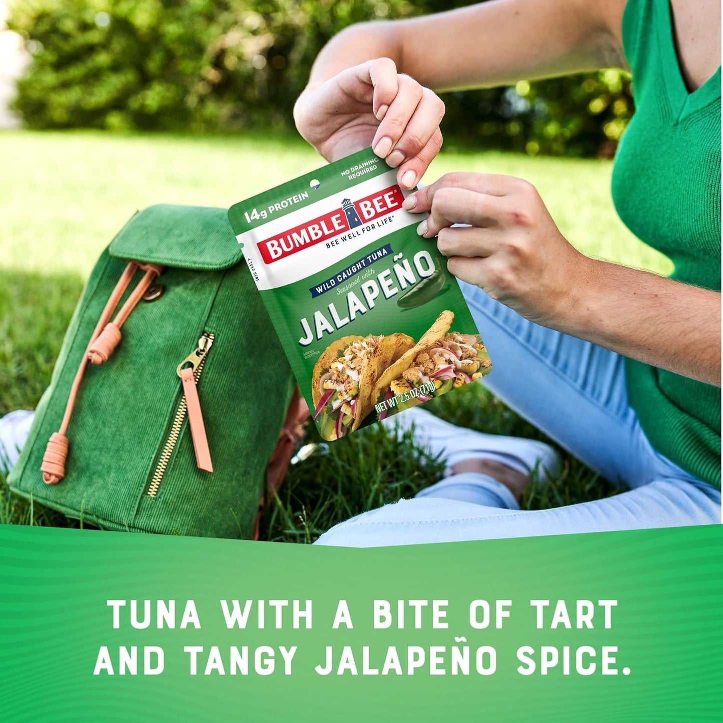 Bumble_Bee_Jalapeno_Seasoned_Tuna_Pouch_-_Wild_Caught_and_Ready_to_Eat_for_Snack,_Salad,_Korean_Tuna_Bowl_-_14g_Protein_per_Serving_-_PERFECT,_PORTABLE,_GOODNESS_-_2.5_oz_Packet_(Pack_of_1)