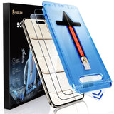 MAGIC JOHN 2 Pack for iPhone Tempered Glass Screen Protector, Auto Dust-Elimination, Bubble Free, HD Clear, Easy Installation
