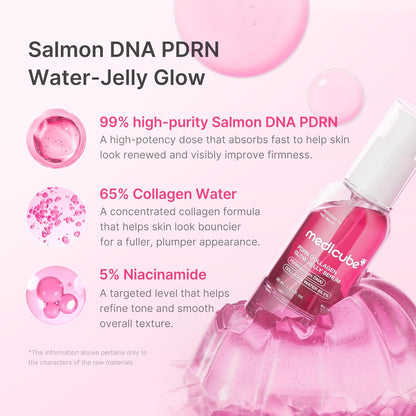 medicube_PDRN_Pink_Collagen_Glow_Jelly_Serum_|_Lightweight_Water-Jelly_For_Plump_&_Supple_Skin_|_Radiance_&_Elasticity_Care_with_PDRN,_Collagen,_Niacinamide_|_Korean_Skin_Care_1.01_fl.oz