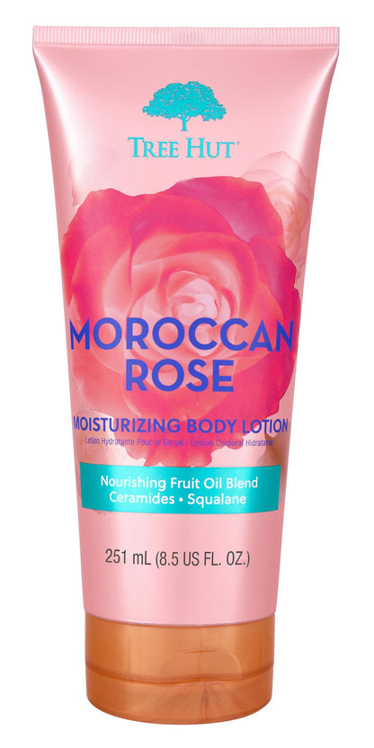 Tree Hut Moroccan Rose Moisturizing Body Lotion, Ceramide and Squalene Formula Helps Protect Skin, Long-lasting Hydration Leaves Skin Feeling Soft &amp;amp; Moisturized, 8.5 Fl Oz.