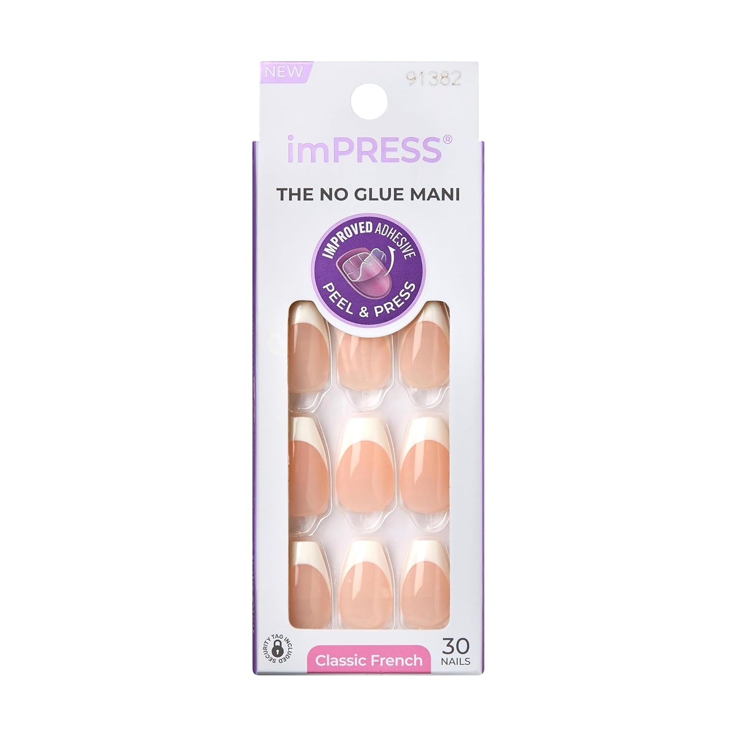 KISS_imPRESS_No_Glue_Mani_Press_On_Nails,_French,_'Ideal',_White,_Medium_Size,_Coffin_Shape,_Includes_30_Nails,_Prep_Pad,_Instructions_Sheet,_1_Manicure_Stick,_1_Mini_File