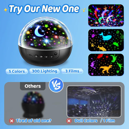 COOLNIGHT_Night_Light_for_Kids,93_Lighting+3_Films_Kids_Night_Light_Projector,Remote+Dimmable_Star_Projector,360°_Ceiling_Stars_Glow_in_The_Dark_Stars,Christmas_Gifts_for_4_Year_Old_Boy_Birthday_Gift