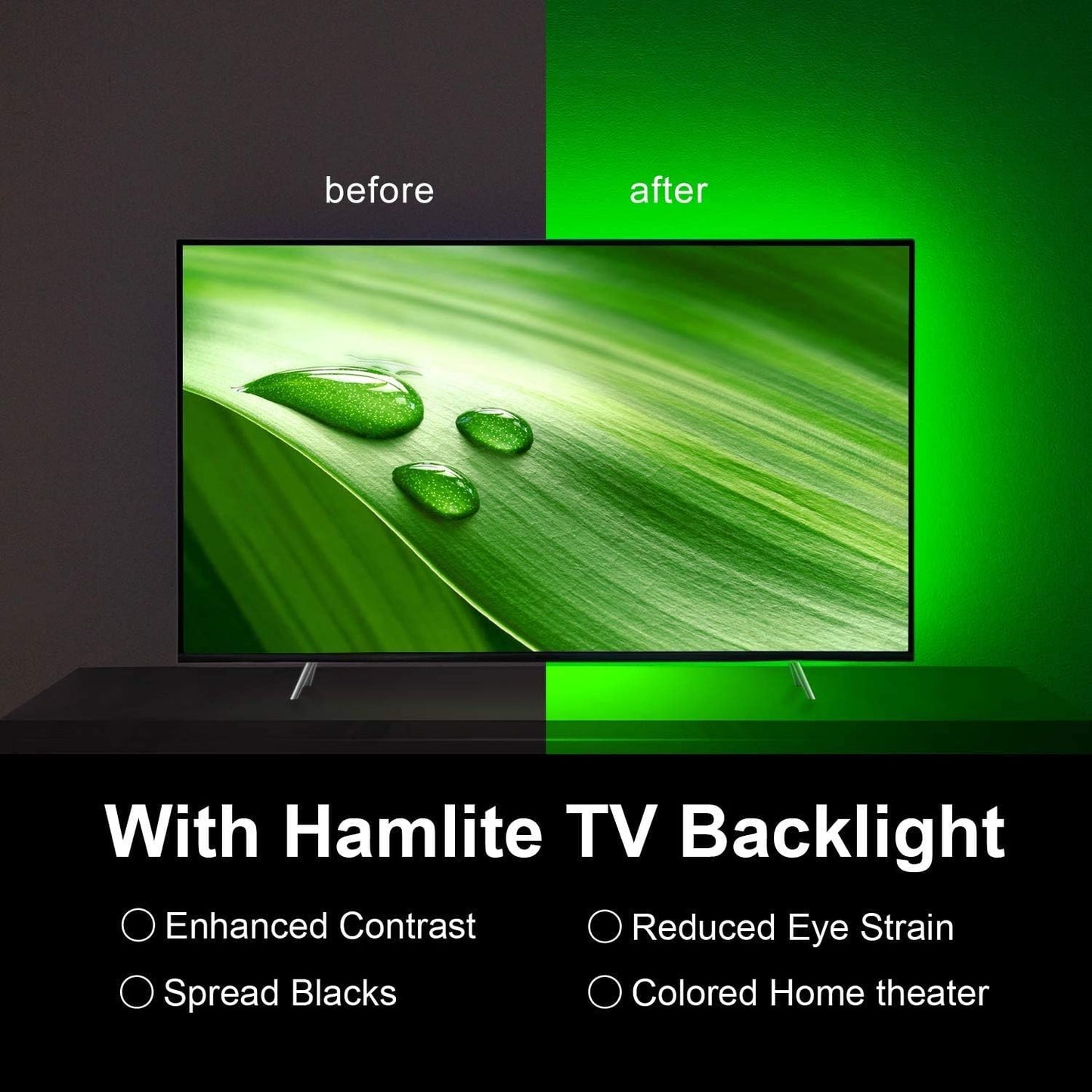 LED_TV_Backlight,SMY_USB_LED_Strip_Light,RGB_Multi-Colour_LED_Light_Strip_Kit_Waterproof_IP65,_30LED_with_Wireless_Remote_Controller_for_TV/PC/Laptop_Bias_Lighting_(3.28Ft/6.56Ft)