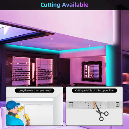 HEDYNSHINE_20ft/150ft_LED_Strip_Lights,RGB_Color_Changing_by_40key_Remote_and_Phone,_LED_Strip_Lights_Music_Sync,Smart_LED_Strip_Lights_for_Bedroom