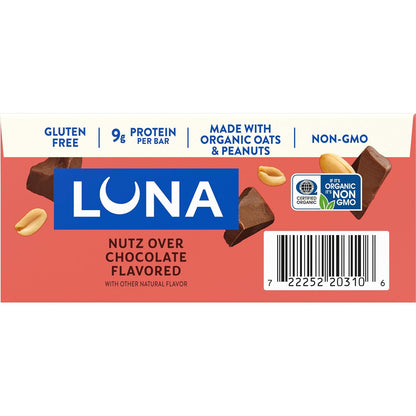 LUNA_Bar_-_Nutz_Over_Chocolate_Flavor_-_Gluten-Free_-_Non-GMO_-_7-9g_Protein_-_Made_with_Organic_Oats_-_Low_Glycemic_-_Whole_Nutrition_Snack_Bars_-_1.69_oz._(15_Count)
