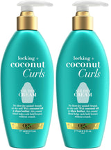 OGX Locking + Coconut Curls Air Dry Cream, No Parabens, 6 oz