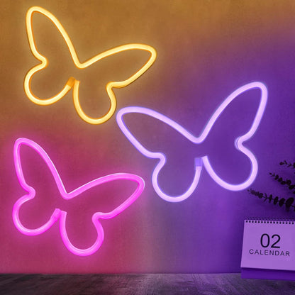 BRIGHTDECK_3_Pcs_Butterfly_Neon_Signs,_Neon_Light_for_Bedroom,_USB_or_3-AA_Battery_Powered_LED_Wall_Decor_for_Valentines_Day_Birthday_Gift,_Wedding,_Party,_Home_Decor_(Pink,_Purple,_Warm_white)