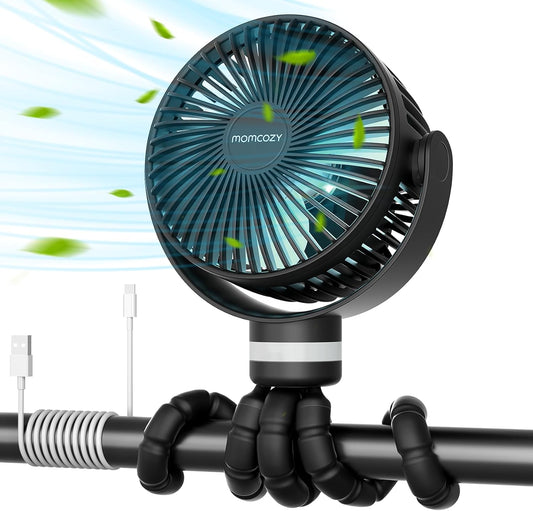 Momcozy_8000mAh_Portable_Stroller_Fan_|_27H_Ultra-long_Battery_Life_|_Detachable_4_Speed_360°Rotate_|_2_Modes_LED_Night_Light,_USB_Rechargeable_Handheld_Cooling_Fan_for_Travel,_Car_Seat,_Bedroom