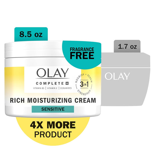Olay_Face_Moisturizer,_Complete+_Rich_Moisturizing_Cream_-_Fragrance-Free,_Gentle_for_Dry_&_Sensitive_Skin,_3-in-1_Hydrating_to_Strengthen,_Nourish,_Renew_-_Niacinamide,_Vitamin_E,_&_Ceramides,_8.5_oz