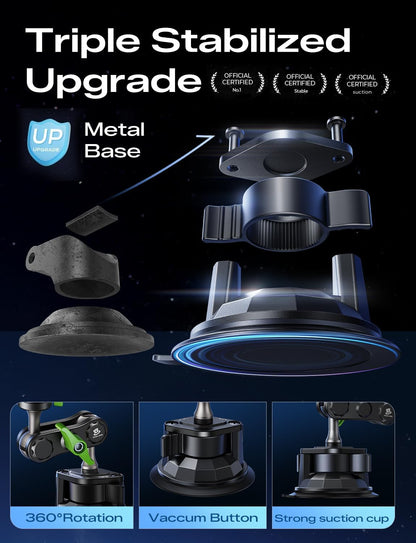 MAGIC_JOHN_Car_Phone_Holder,_Ultra-Durable_Mteal_Phone_Holders_for_Your_Car,_360°_Rotation_Cell_Phone_Car_Mount_for_Windshield,_Suction_Cup_Car_Phone_Mount_for_iPhone_Samsung_All_Smartphone