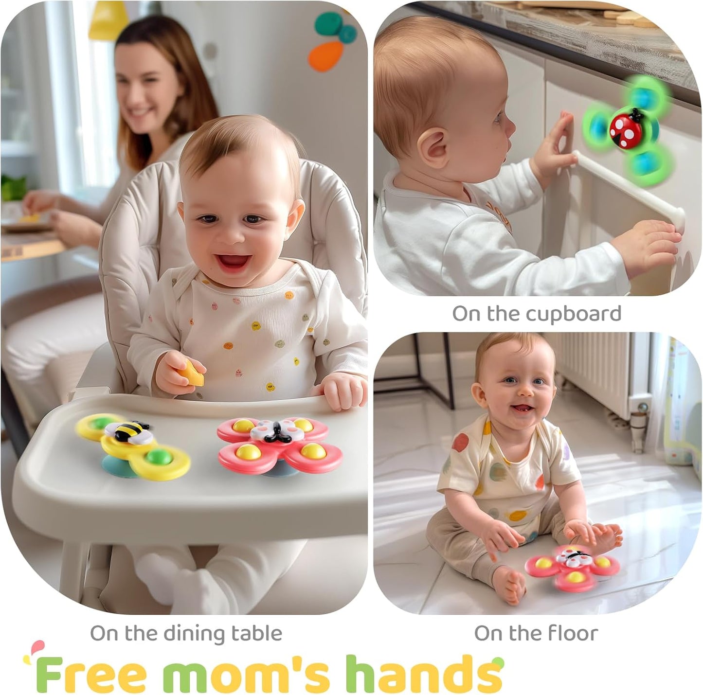 ALASOU_3PCS_Suction_Cup_Spinner_Toys_for_1_2_Year_Old_Boy_Girl_Birthday_Gift|Spinning_Top_Baby_Bath_Toy_for_Kids_Ages_1-3|Sensory_Airplane_Travel_Toy_Easter_Basket_Stuffers_for_Toddlers_Infant