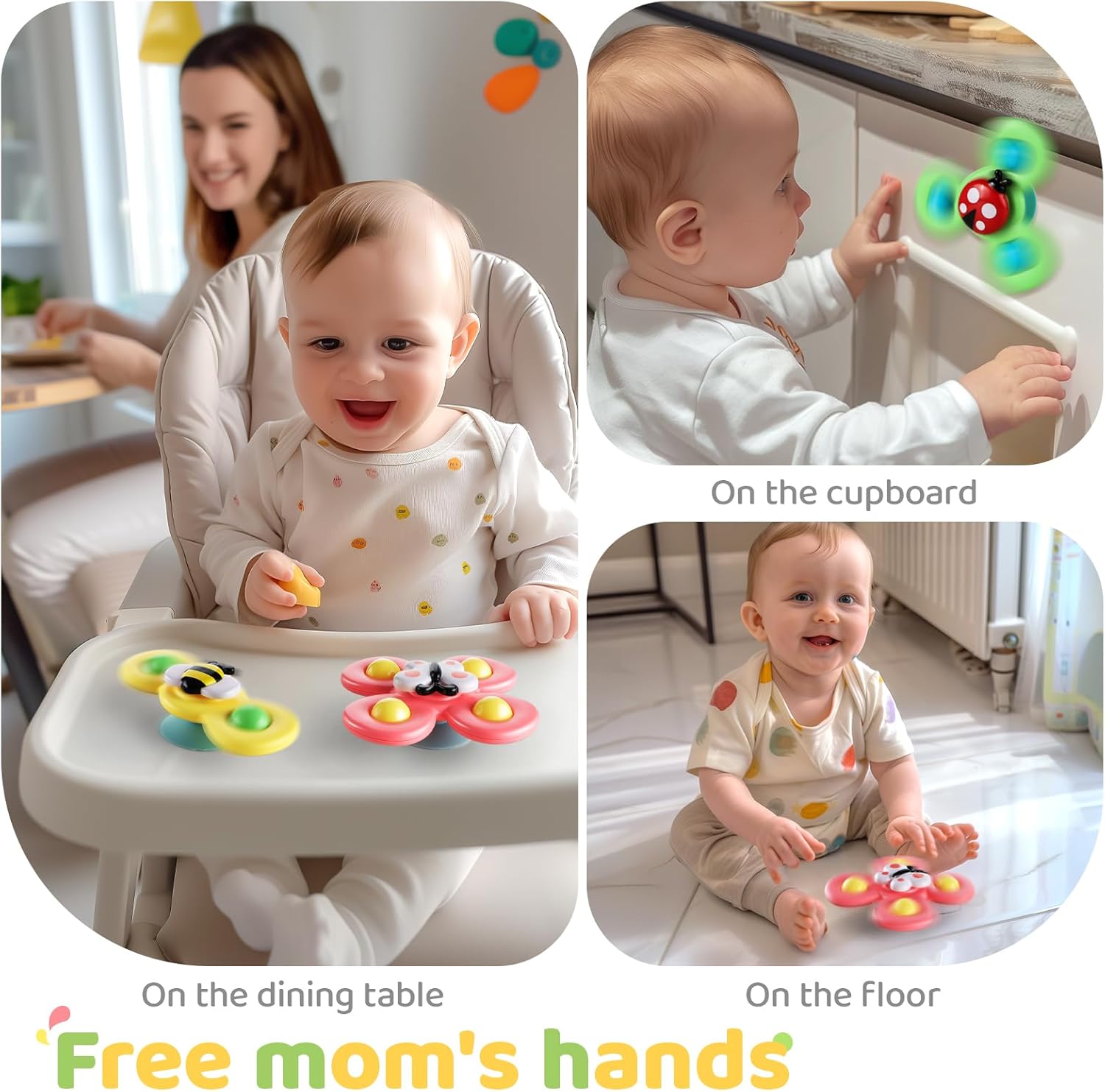 ALASOU_3PCS_Suction_Cup_Spinner_Toys_for_1_2_Year_Old_Boy_Girl_Birthday_Gift|Spinning_Top_Baby_Bath_Toy_for_Kids_Ages_1-3|Sensory_Airplane_Travel_Toy_Easter_Basket_Stuffers_for_Toddlers_Infant