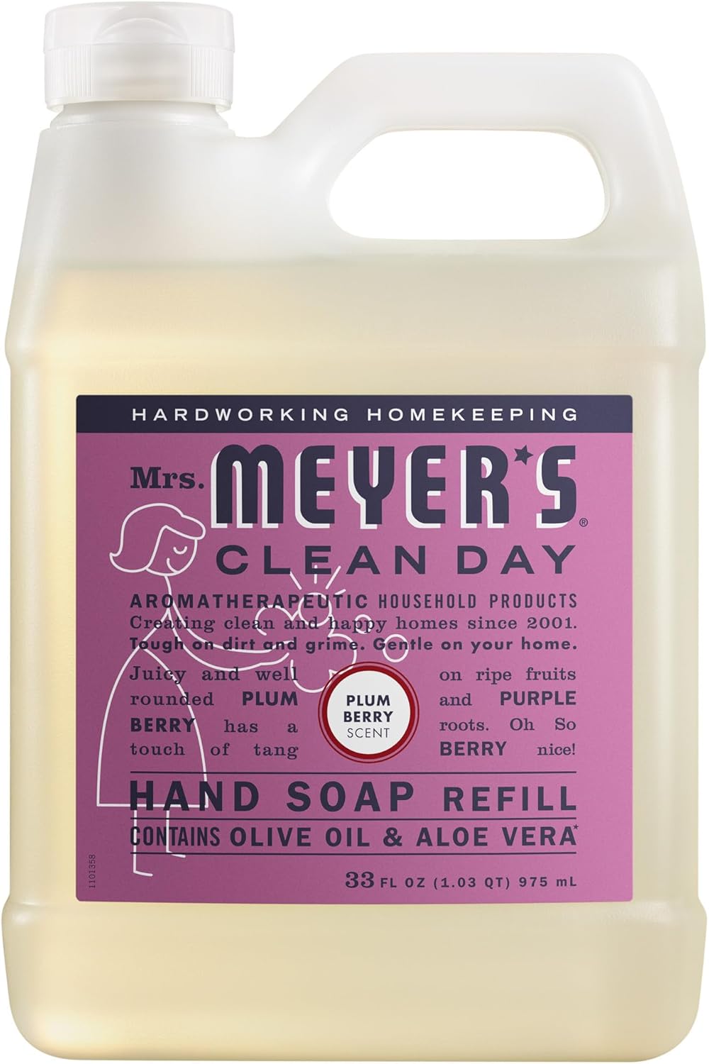 Mrs._MEYER'S_CLEAN_DAY_Hand_Soap_Refill,_Plum_Berry_Scent,_33_Fl_Oz_Bottle