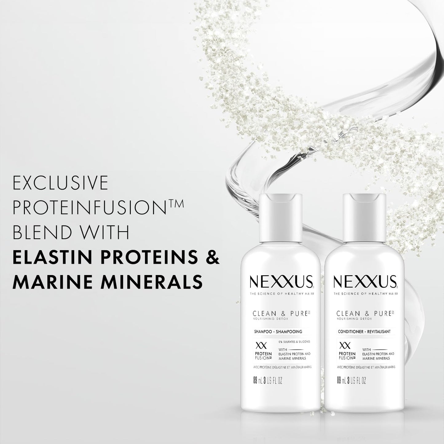 Nexxus_Travel_Shampoo_and_Conditioner,_Clean_&_Pure_–_Hair_Products_with_Elastin_Protein_and_Marine_Minerals,_Sulfate-Free,_3_Oz_Ea