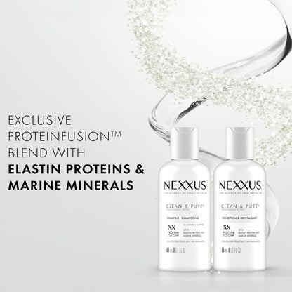 Nexxus_Travel_Shampoo_and_Conditioner,_Clean_&_Pure_–_Hair_Products_with_Elastin_Protein_and_Marine_Minerals,_Sulfate-Free,_3_Oz_Ea