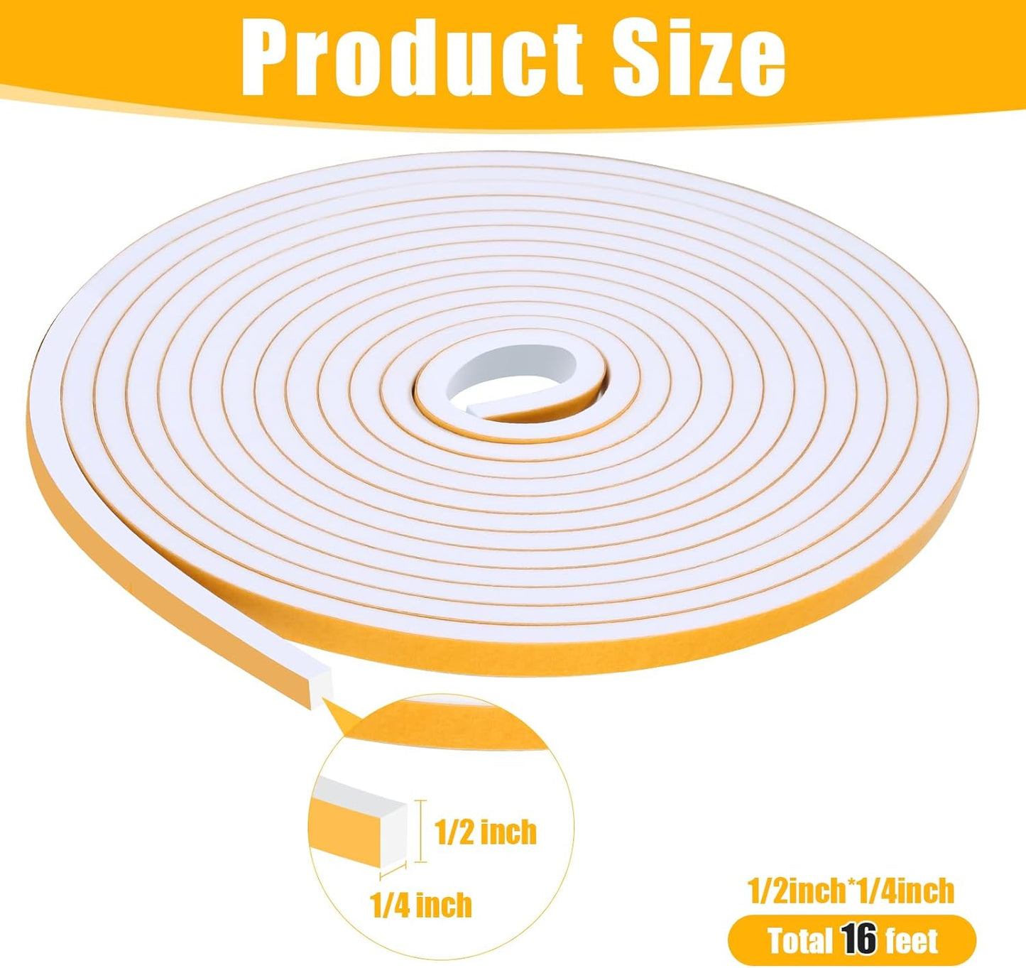 16Feet_Weather_Stripping_Seal_(1/2_Inch_X_1/4_Inch)_for_Door_Window,_High_Density_Foam_Tape,_Soundproofing,_Insulation_Strip,_Door_Sealers_for_Door_Frame-_White
