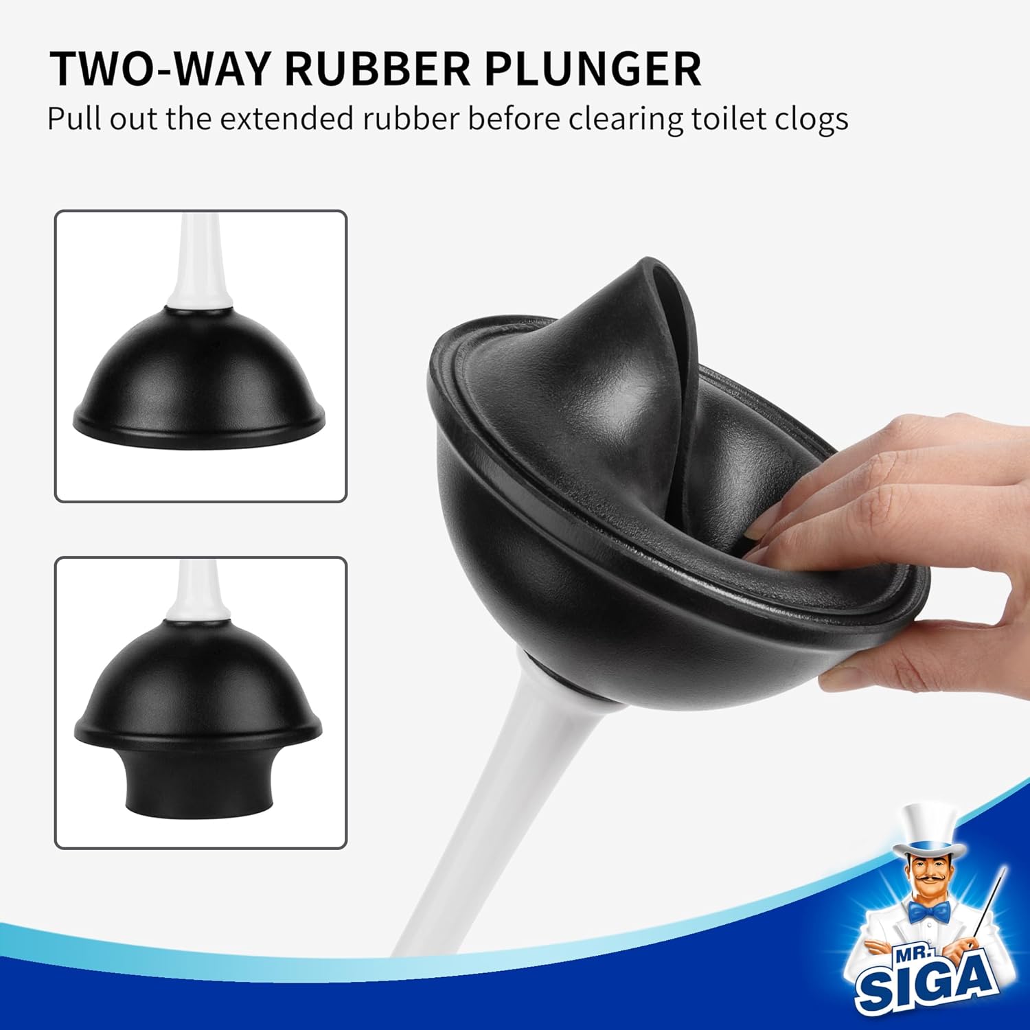 MR.SIGA_Toilet_Plunger_and_Bowl_Brush_Combo_for_Bathroom_Cleaning,_White,_1_Set