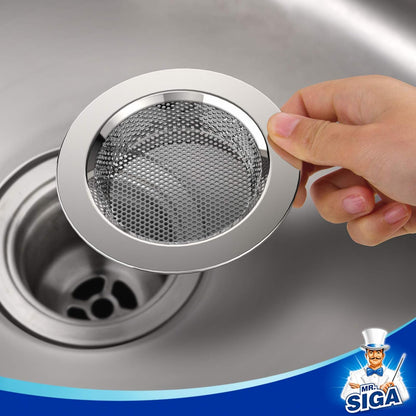 MR.SIGA_Kitchen_Sink_Strainer,_Stainless_Steel_Sink_Drain_Strainer,_Dishwasher_Safe,_Outer_Diameter_4.4_inch/11.2cm,_Inner_Diameter_3_inch/7.6cm,_Pack_of_3