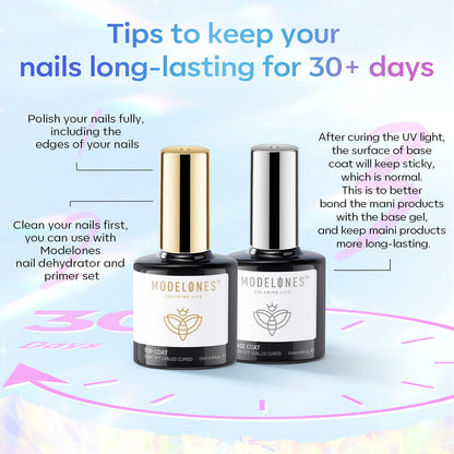 modelones_Gel_Top_Coat,_15_ml_2026_Upgrade_Super_Shiny_Base_and_Top_Coat_Set,_Soak_Off_Nail_Lamp_Acid_Free_No_Wipe_Clear_Base_Top_Gel_Nail_Polish