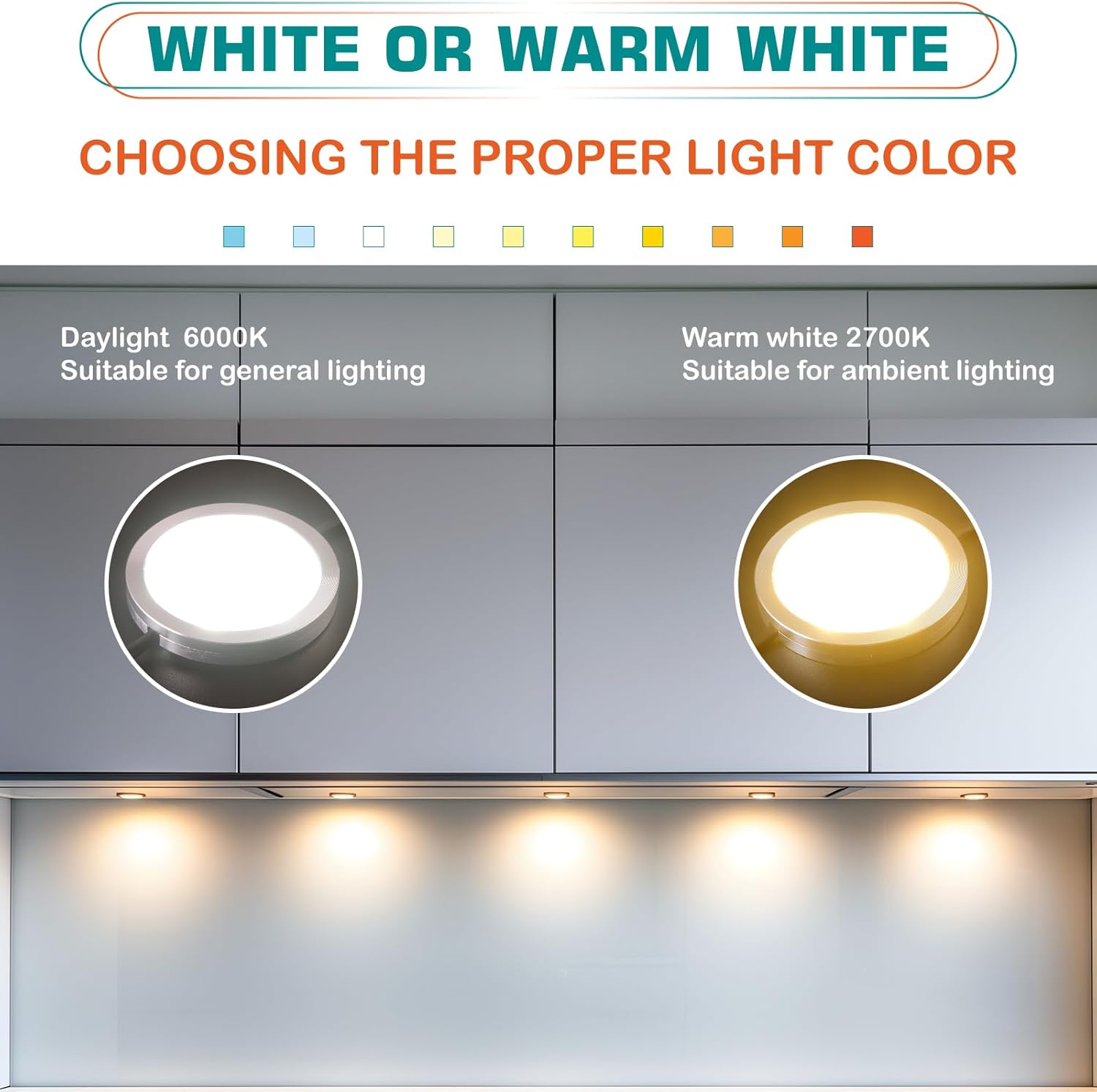 Single_LED_Puck_Light_for_Under_Obove_Cabinet_Counter_Bar_Shelf_Back_Lighting,_120V_Electric_Direct_Wall_Plug_in,_Handy_On_Off_Switch,_Black_Cables,_2_Packs,_Warm_White/Daylight