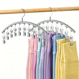 Legging Organizer for Closet, Metal Yoga Pants Hangers w/10 Clips Hold 20 Leggings,Space Saving Hanging Closet Organizer Clothes Hanger College Dorm Essentials Apartment Essential