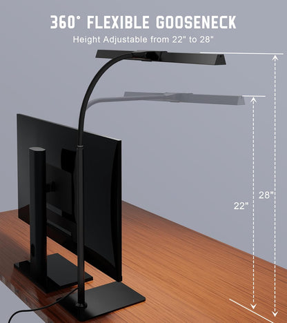 LED_Desk_Lamp_for_Home_Office_with_Base,_Eye-Caring_Architect_Task_Light_with_Adjustable_Gooseneck_12W_USB_Adapter_Touch_Control_5_Dimmable_Brightness_&_Color_Tall_Lamp_for_Reading,_Craft