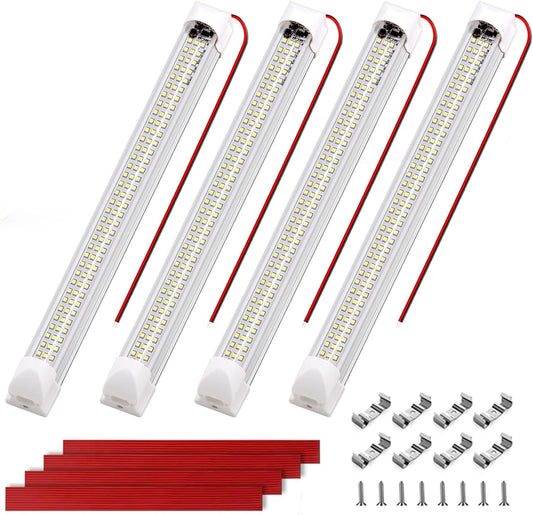 12v_LED_Interior_Light_Bar_|_108LEDs_1600LM_6W_DC_12_Volt_led_Strip_Lights_Enclosed_Trailer_Lights_Fixture_for_Camper_Truck_Van_RV_Trailer_Cargo_Cabient_Lights_Fixture_Motorhome_Lorry_(4Pack)
