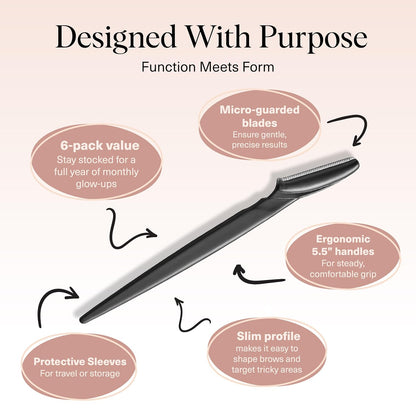 Kitsch_Dermaplane_Razor_for_Women_Face_–_Face_Razors_for_Women_&_Men,_Eye_Brow_Razors_&_Face_Shaver_–_Exfoliating_Facial_Razor_&_Dermaplaner_as_Skin_Care_Tool_for_Smoother_Skin_-_Black,_6_pcs