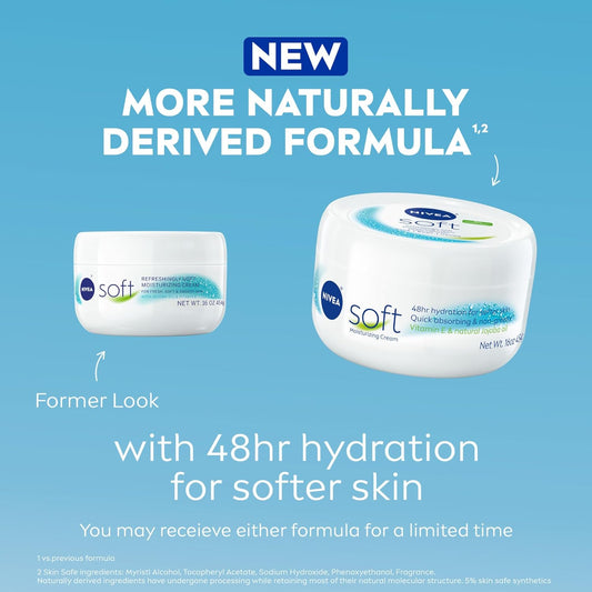 NIVEA_Soft_Refreshingly_Soft_Moisturizing_Cream,_Lightweight_Body_Moisturizer_for_Face,_Body_and_Hands,_Body_Cream_Enriched_with_Jojoba_Oil_and_Vitamin_E,_16_Oz_Jar