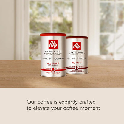 illy_Instant_Coffee-_100%_Arabica_Coffee_–_Classico_Medium_Roast_-_Notes_Of_Caramel,_Orange_Blossom_&_Jasmine_-_Easy_Preparation_-_Convenient_Coffee_Instant_Format_-_Roasted_In_Italy_–_3.3_Ounce