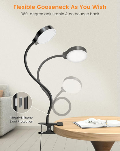 Glocusent_5W_Clip_on_Light,_36_LEDs_Eye_Caring_Reading_Light_for_Bed,_3_Colors_&_5_Brightness_Clip_on_Lamp_with_Adapter,_Perfect_Reading_Light_for_Bed_with_Clamp/Bunk_Bed/Headboard/Table/Desk